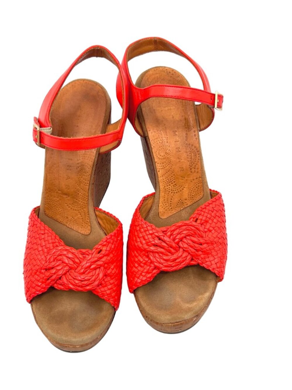 Chie Mihara Wedge Leather Cork Sandals - Picture 3 of 6